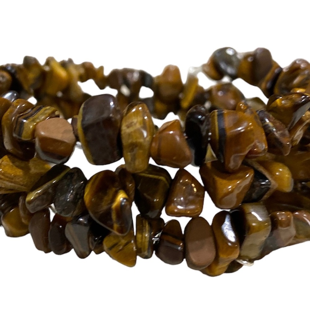 Handmade tiger eye wrap bracelet.